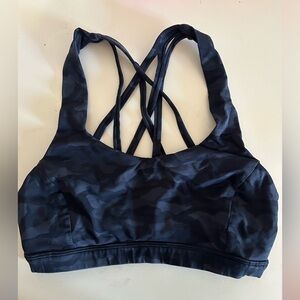 Lulu Lemon black camouflage sports bra